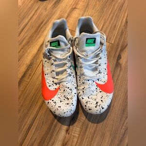 Nike mens Size 9.5 Zoom Rival S 9 Track & Field Sprint Spikes paint splatter